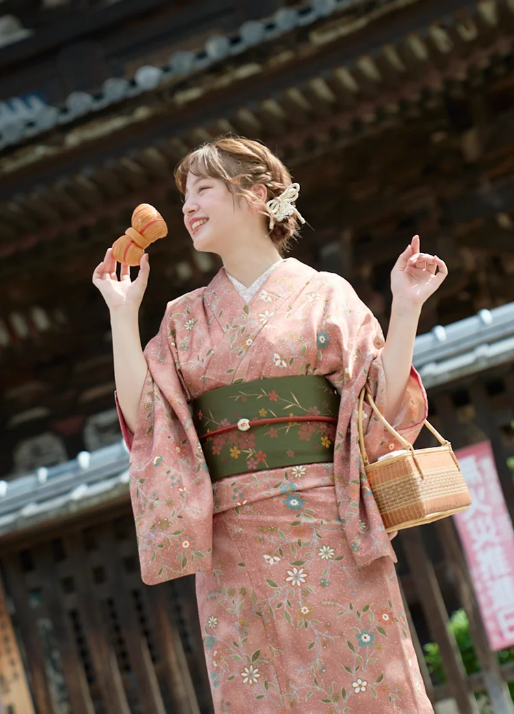 京越 嵐山 着物姿